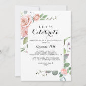Summer Breeze Floral Let's Celebrate Party Einladung (Vorderseite)