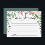 Summer Breeze Floral Wedding Advice Card Postkarte<br><div class="desc">Dieser Sommer Brise Blumenratgeber ist perfekt für eine rustikale Hochzeit. Die Einrichtung besteht aus rosa,  rot,  lila,  handbemalten Aquarell-Rose-Blume mit grünem Blattwerk. Diese Karten sind ideal für Hochzeiten,  Brautparty,  Babydusche,  Graduiertenfest u.v.m. Personalisieren Sie die Karten mit den Namen der Braut und Bräutigam,  den Eltern,  die Sie werden oder Absolvent.</div>