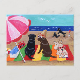 Summer Breeze Labradors Painting Postkarte