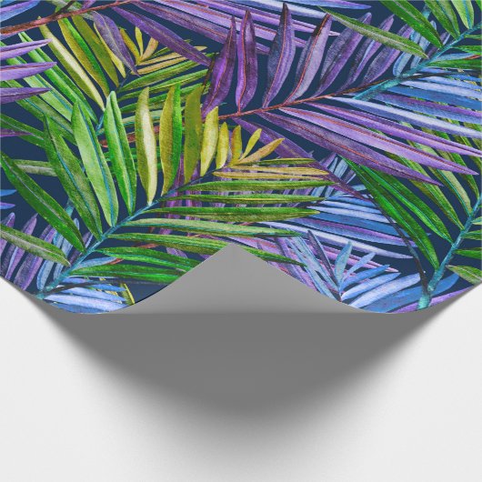 Summer Breeze Tropical Beach Palms Geschenkpapier (Ecke)