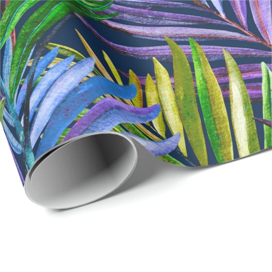 Summer Breeze Tropical Beach Palms Geschenkpapier (Rolleneckpunkt)