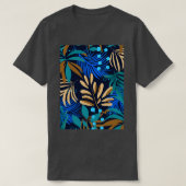 Summer Bright Seamlesstropical Blätter Pflanze Dun T-Shirt (Design vorne)