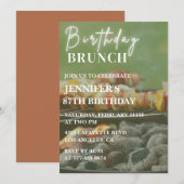 Summer Brunch Grillen Backyard 87. Geburtstag Einladung (Vorne/Hinten)