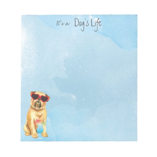 Summer Brussels Griffon Notizblock (Vorderseite)