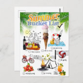 Summer Bucket List Postkarte (Vorne/Hinten)