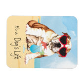 Summer Bulldog Magnet (Horizontal)