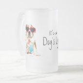 Summer Bulldog Mattglas Bierglas (Vorderseite Links)