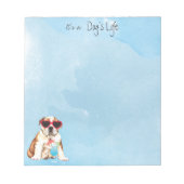 Summer Bulldog Notizblock (Vorderseite)