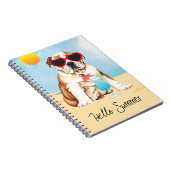 Summer Bulldog Notizblock (Rechte Seite)