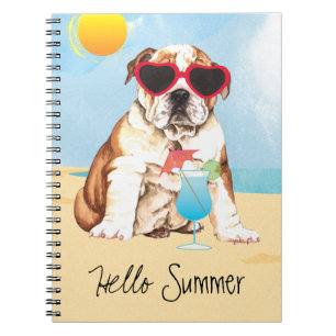 Summer Bulldog Notizblock