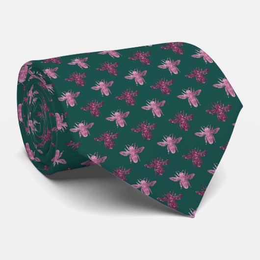 Summer Bumble Bee Neck Tie Krawatte (Gerollt)
