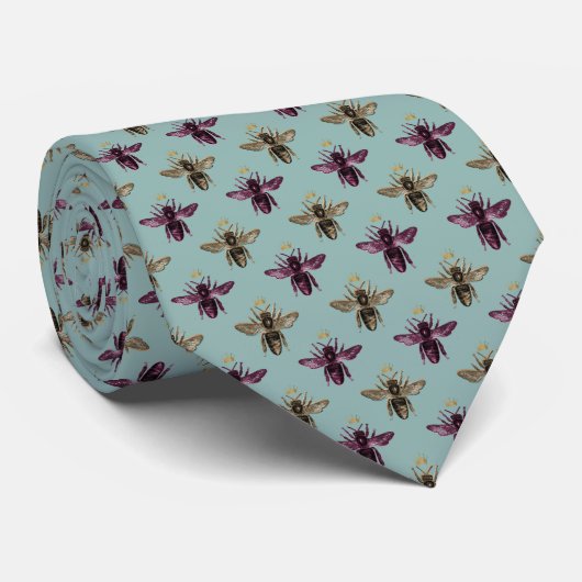 Summer Bumble Bee Neck Tie Krawatte (Gerollt)