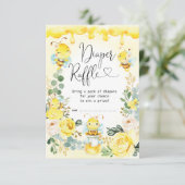 Summer Bumblebee Honeycomb Baby Diaper Raffle Begleitkarte (Stehend Vorderseite)