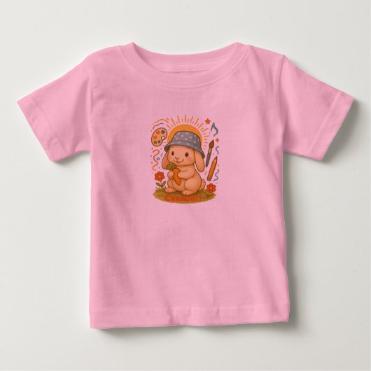 Summer Bunny Delight: Niedlicher Kids-T - Shirt (Vorderseite)