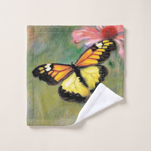 Summer Butterfly - Badetuch-Set Badhandtuch Set (Waschlappen)