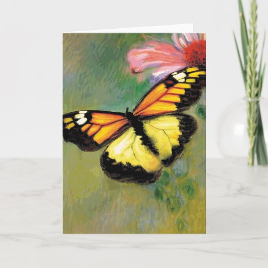 Summer Butterfly - Grußkarte Dankeskarte (Vorderseite)