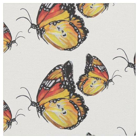 Summer Butterfly Kunstwerk Stoff (Nahaufnahme)