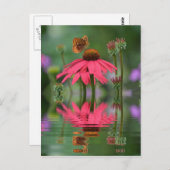 Summer Butterfly Reflection Postkarte (Vorne/Hinten)