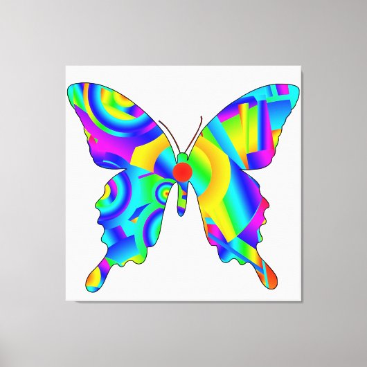 Summer Butterfly Stretched Canvas Print Leinwanddruck (Vorderseite)