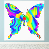 Summer Butterfly Stretched Canvas Print Leinwanddruck (Insitu (Holzboden))