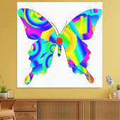 Summer Butterfly Stretched Canvas Print Leinwanddruck (Insitu (Wohnzimmer))
