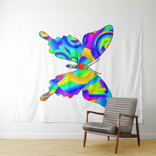 Summer Butterfly Tapestry Wandteppich (Beispiel (Horizontal))