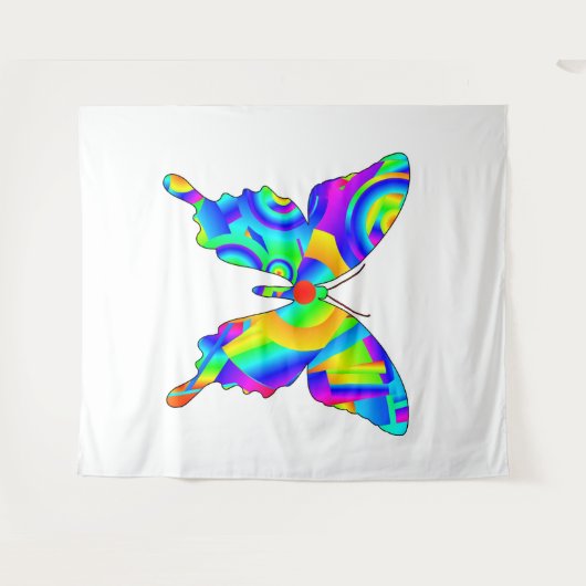 Summer Butterfly Tapestry Wandteppich (Vorderseite (Horizontal))