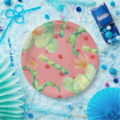 Summer Cactus Pink Paper Plate Pappteller (Party)
