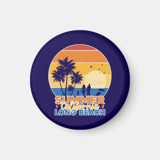 Summer California Long Beach-66594 Magnet (Vorne)
