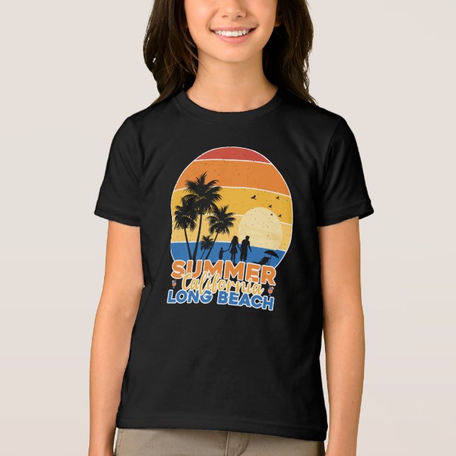Summer California Long Beach-66594 Tri-Blend Shirt (Vorderseite)