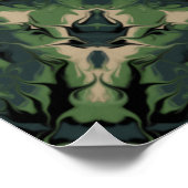 Summer Camouflage Kaleidoscope Poster (Ecke)