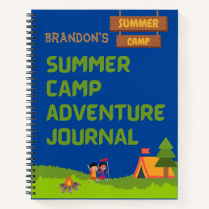 Summer Camp Adventure Journal personalisieren mit/ Notizblock