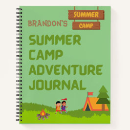Summer Camp Adventure Journal personalisieren mit/ Notizblock