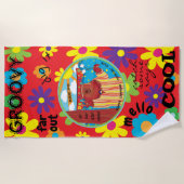 Summer Camp Beach Handtuch Blume Groovy Bär (Vorderseite)