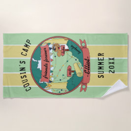 Summer Camp Best Friends Beach Handtuch personalis