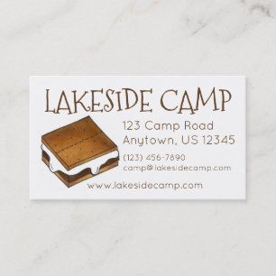 Summer Camp Campfire Smore Marshmallow S'more Visitenkarte