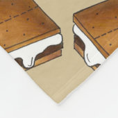 Summer Camp Campfire S'mores Marshmallow Schokolad Fleecedecke (Ecke)