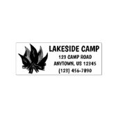 Summer Camp Campground Campfire Flamme Adresse Gummistempel (Prägung)