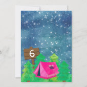 Summer Camp, Camping Geburtstag Einladung (Rückseite)