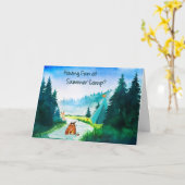Summer Camp Card für Junge oder Mädchen mit Katze Karte (Gelbe Blume)