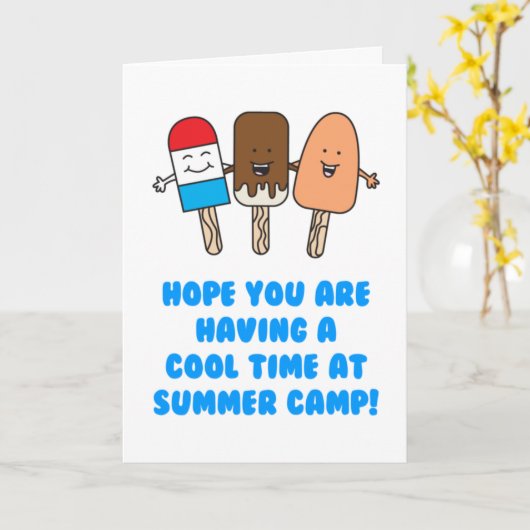 Summer Camp Cool Time Card Karte (Gelbe Blume)