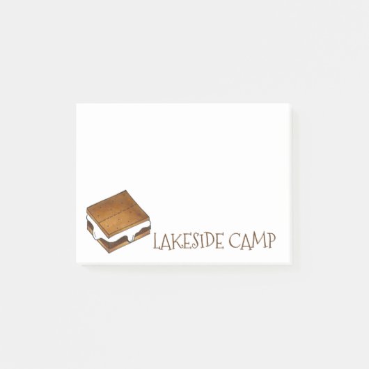 Summer Camp Custom Smore S'mores Post-It Notes Klebezettel (Vorderseite)