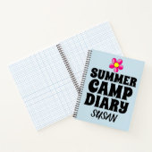 SUMMER CAMP DIARY PERSONALISIERT NOTEBOOK NOTIZBLOCK (Innenseite)