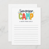 Summer Camp - eine Notiz von Kindern, die Spaß hab Mitteilungskarte (Vorne/Hinten)