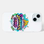 Summer Camp - farbenfrohe Sommercamp Case-Mate iPhone Hülle (Rückseite (Horizontal))