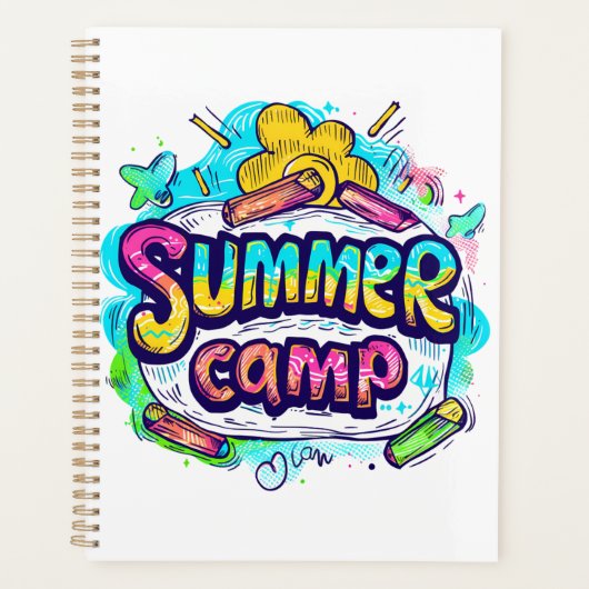 Summer Camp - farbenfrohe Sommercamp Planer (Vorderseite)