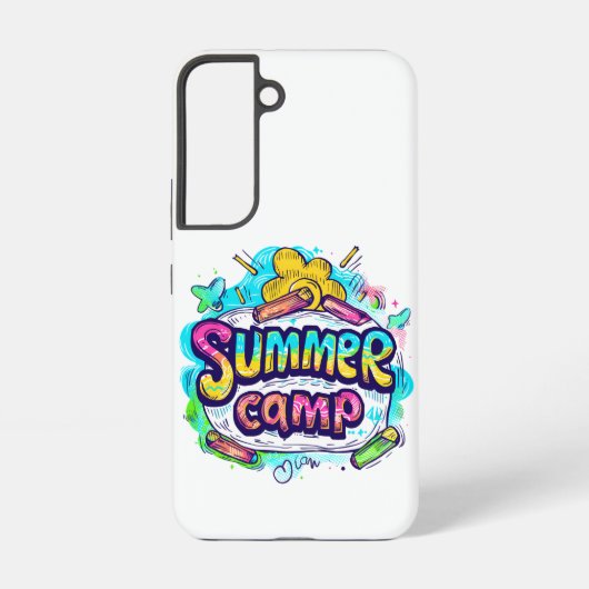 Summer Camp - farbenfrohe Sommercamp Samsung Galaxy Hülle (Rückseite)