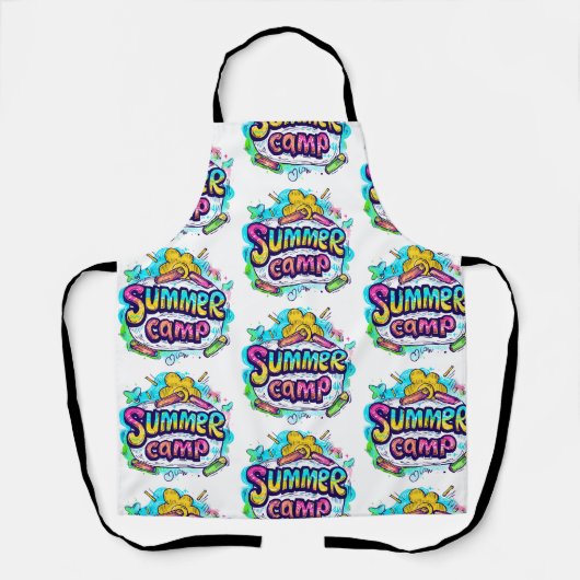 Summer Camp - farbenfrohe Sommercamp Schürze (Vorderseite)