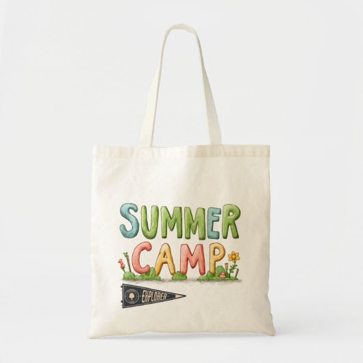 Summer Camp - farbenfrohe Sommercamp Tragetasche (Vorne)