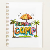 Summer Camp - farbenfrohe Sommercamp-Zeichen Planer (Vorderseite)